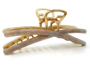 BROCHE DE METAL CON NACAR GRANDE