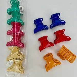 BROCHE X 12 PCS NYLON MULTICOLOR GRANDE CON FORMA
