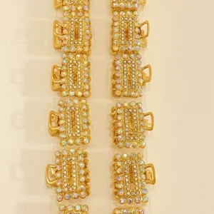 BROCHES METAL STRASSS X 12 UNIDADES