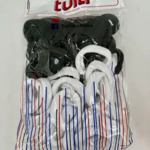 Coleros grandes reforzados blanco y negro 50'unidades